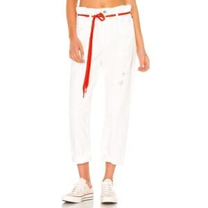 New Denimist Harper Shoelace Jean in White Denim Women's Size 28